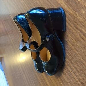 Girl chunk heel shiny dress shoes 12